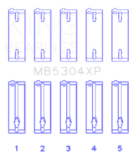 King Engine Bearings Mazda B6/B6-T/ZM/B3/B5 Main Bearing Set - Size +0.25mm