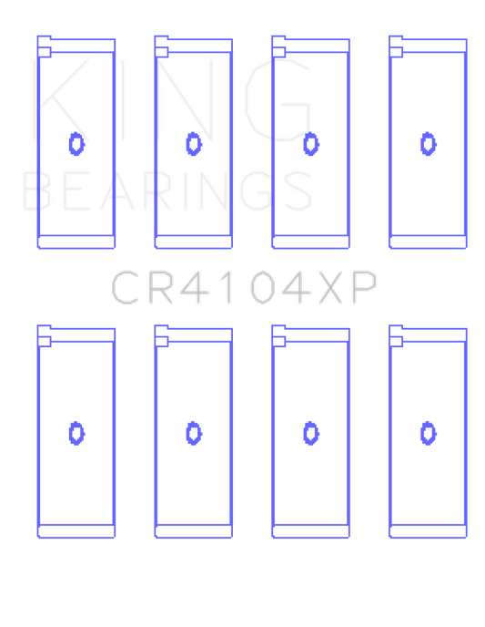 King Engine Bearings Audi/VW 83-03 1.6L/1.8L/2.0L Performance Rod Bearing Set - Size +0.25mm