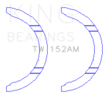 King Engine Bearings Honda F22A1/F22B1/F22B2/F22B6/F22A6/H22A1/H23A1 Thrust Washer Set
