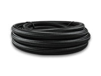 Vibrant 11966 10ft Roll of Black Nylon Braided Flex Hose; AN Size: -6; Hose ID: 0.34"