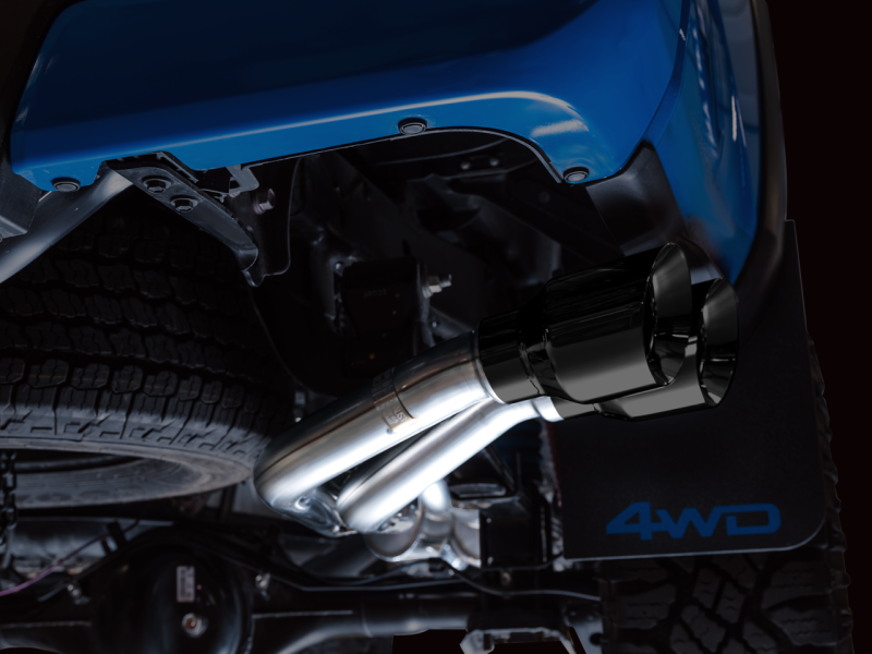 AWE Tuning 16-22 Toyota Tacoma 0FG Cat-Back Exhaust w/ BashGuard - Dual Diamond Black Tips