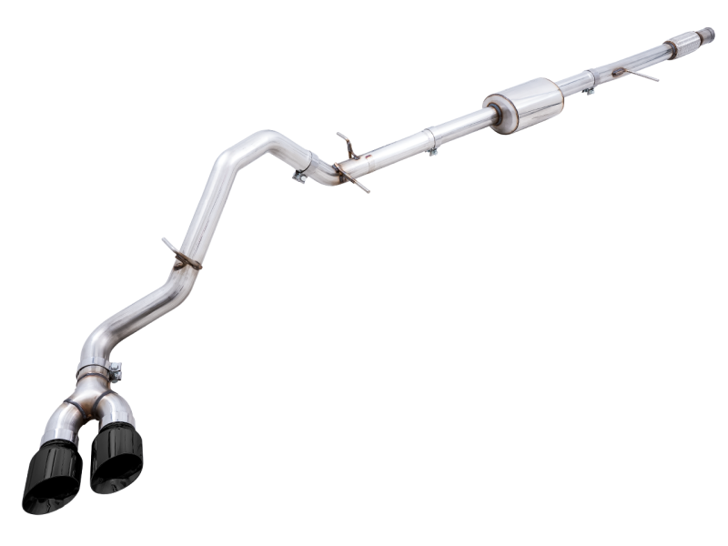 AWE Tuning 4th Gen GM 1500 5.3L 0FG Cat-Back Dual Side Exit (Flat Bumper) - Diamond Tips