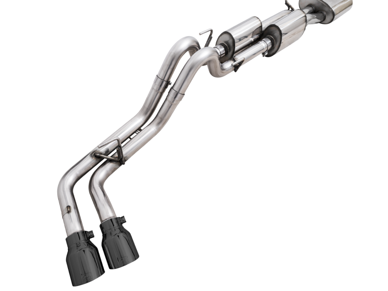 AWE Tuning 16-22 Toyota Tacoma 0FG Cat-Back Exhaust w/ BashGuard - Dual Diamond Black Tips
