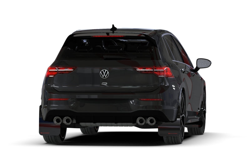 Rally Armor 22-26 VW MK8 Golf GTI/R Black UR Mud Flap w/White Logo