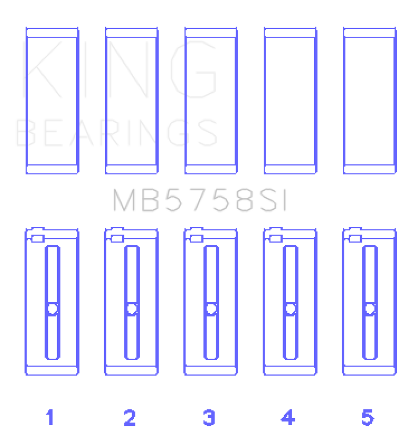 King Engine Bearings 2007 Mini Cooper Main Bearing Set - Size STD