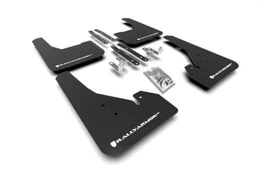 Rally Armor 18-26 Toyota Corolla Hatchback Black UR Mud Flap White Logo