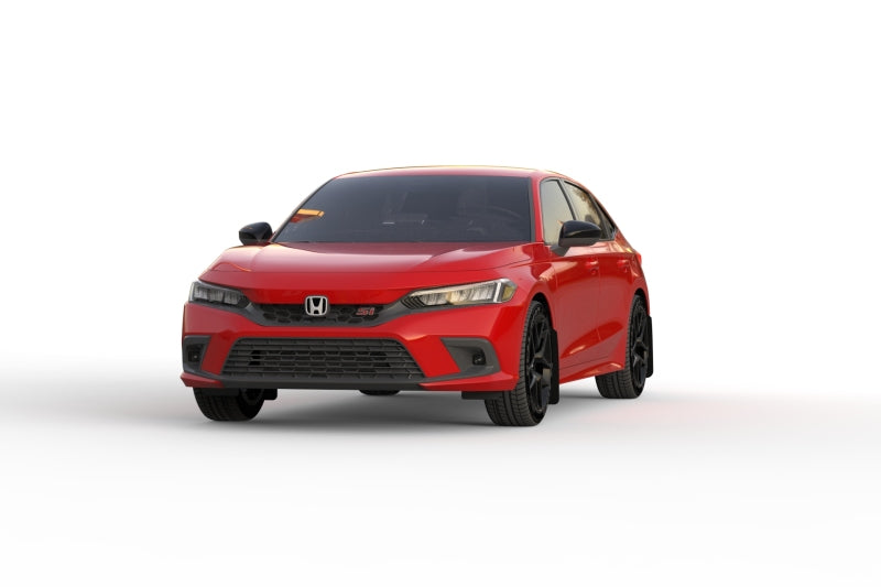 Rally Armor 22-26 Honda Civic/Civic Si/Sport Black UR Mud Flap w/White Logo