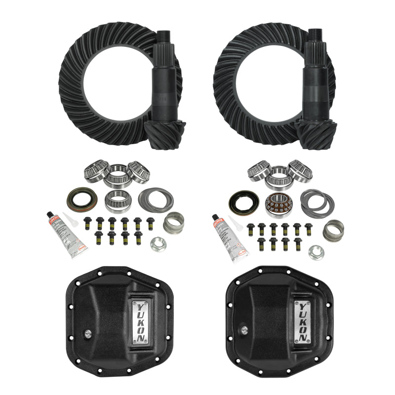 Yukon Gear Stage 2 Jeep JL/JT Re-Gear Kit w/Covers & D44 Front & Rear in a 5.13 Ratio