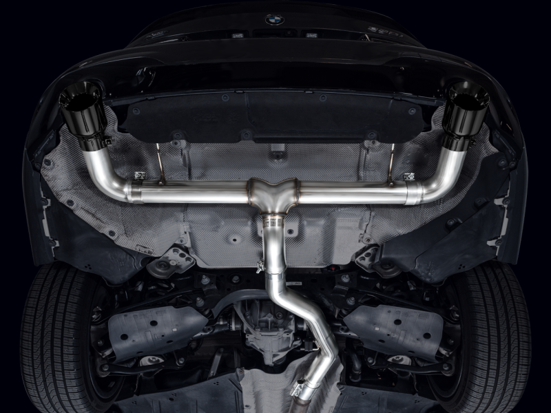 AWE Tuning 19-23 BMW 330i / 21-23 BMW 430i Base G2X Track Edition Axle-Back Exhaust - Diamond Black