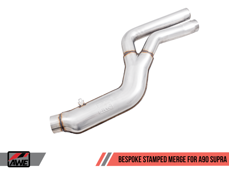 AWE Tuning 2020 Toyota Supra A90 Resonated Touring Edition Exhaust - 5in Diamond Black Tips