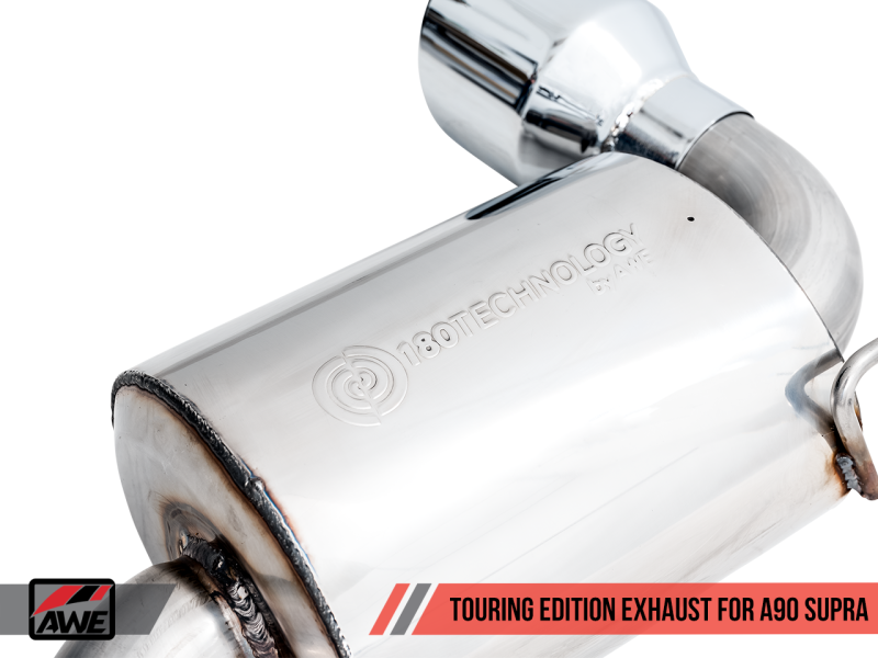 AWE Tuning 2020 Toyota Supra A90 Non-Resonated Touring Edition Exhaust - 5in Chrome Silver Tips