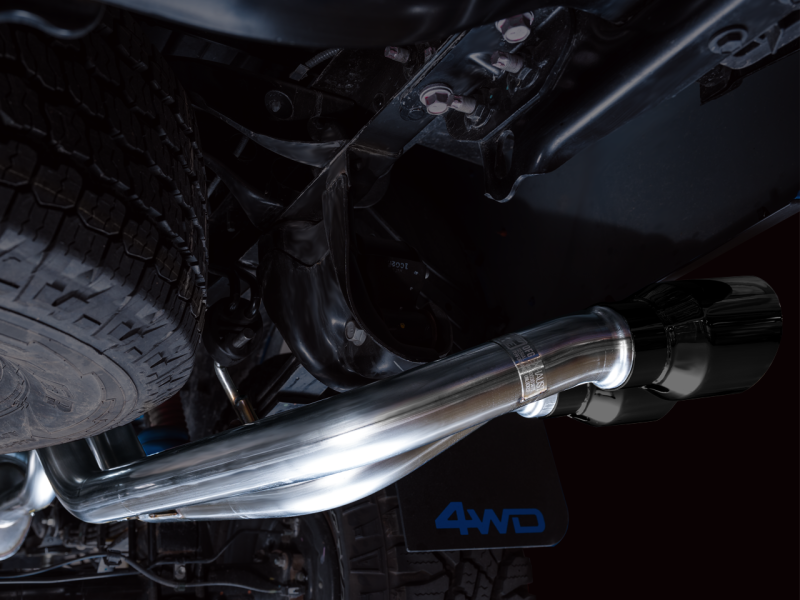 AWE Tuning 16-22 Toyota Tacoma 0FG Cat-Back Exhaust w/ BashGuard - Dual Diamond Black Tips