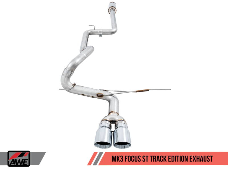 AWE Tuning Ford Focus ST Track Edition Cat-Back Exhaust - Diamond Black Tips