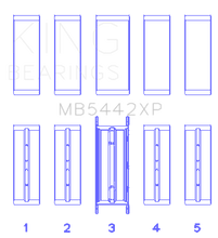King Engine Bearings Ford 2.0 2.3L EcoBoost Crankshaft Main Bearing Set (Set of 5)