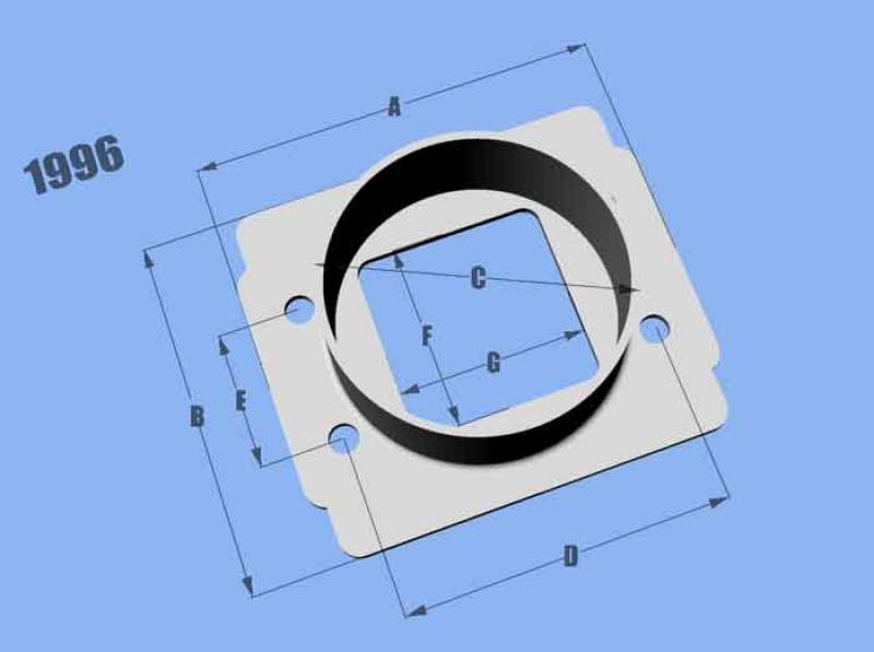 Vibrant MAF Sensor Adapter Plate Toyota w/ Bosch MAF Sensor w/ 3in ID filter only