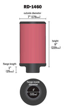 K&N Universal Air Filter 4in Flange ID 7in OD 9in Height