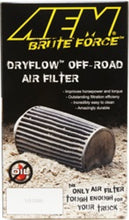 AEM 3.5 in x 9 in Dryflow Conical Air Filter