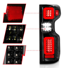 ANZO 19-21 Chevy Silverado Full LED Taillights Black Housing Clear Lens G2 (w/C light Bars)
