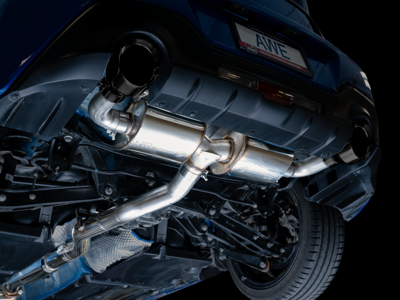 AWE Tuning Subaru BRZ/ Toyota GR86/ Toyota 86 Touring Edition Cat-Back Exhaust- Diamond Black Tips