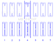 King Engine Bearings Nissan RB26DETT Performance Main Bearing Set - Size +0.25mm