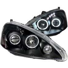 ANZO 2005-2006 Acura RSX Projector Headlights w/ Halo Black