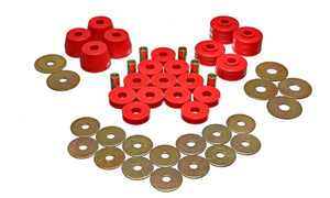 Energy Suspension Body Mount Bushing Sets - Red